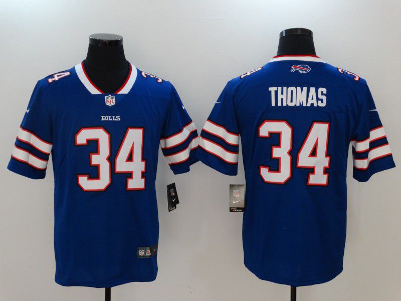 Men Buffalo Bills #34 Thomas Blue Nike Vapor Untouchable Limited Player NFL Jerseys->women nfl jersey->Women Jersey